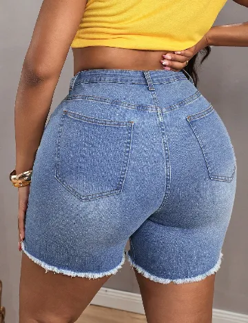 Pantaloni scurti SHEIN CURVE, albastru