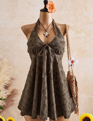 Rochie scurta SHEIN, maro