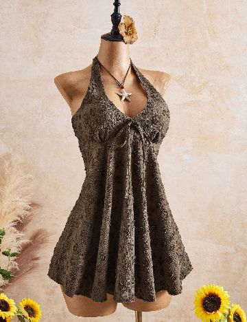 Rochie scurta SHEIN, maro