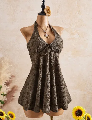 Rochie scurta SHEIN, maro
