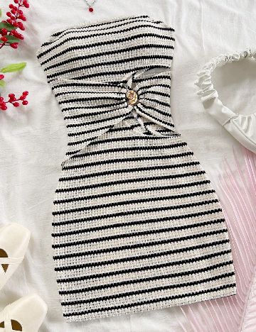 Rochie scurta SHEIN, crem