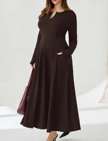 Rochie lunga SHEIN CURVE, maro