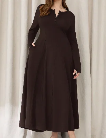 Rochie lunga SHEIN CURVE, maro