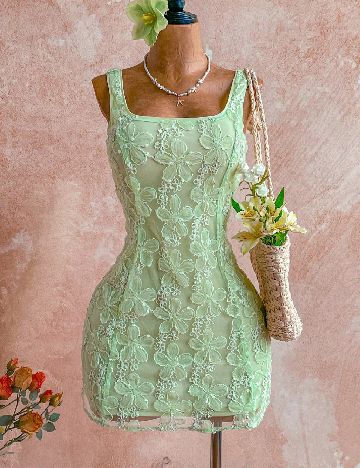 Rochie scurta SHEIN, verde