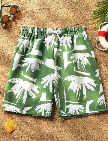 Pantaloni scurti Shein Kids, verde