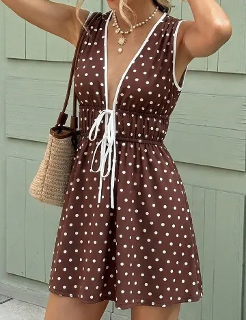 Rochie scurta SHEIN, maro