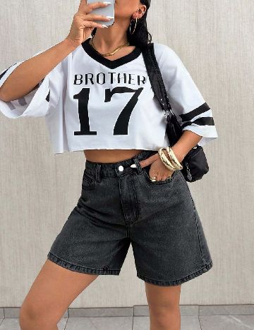 Pantaloni scurti SHEIN, negru
