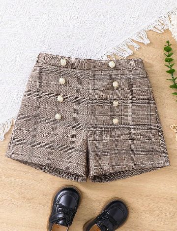 Pantaloni scurti Shein Kids, maro
