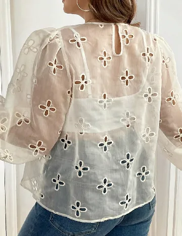 Bluza SHEIN CURVE, ecru