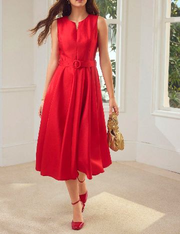 Rochie medie MOTF, rosu