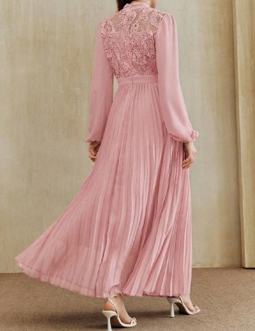 Rochie lunga Anewsta, roz