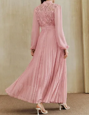 Rochie lunga Anewsta, roz