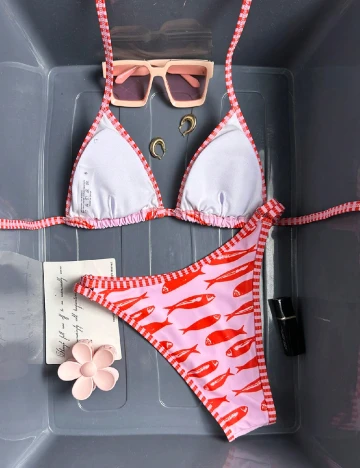 Costum de baie SHEIN, roz