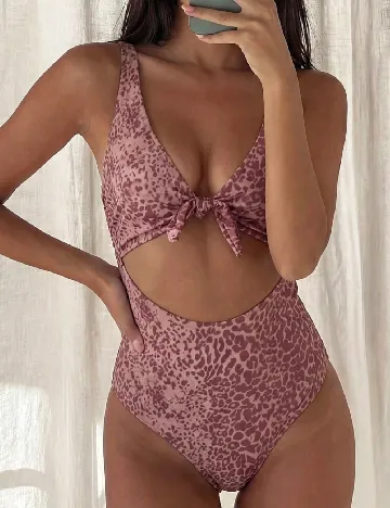 Costum de baie SHEIN, animal print