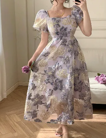 Rochie lunga Dazy, mix culori