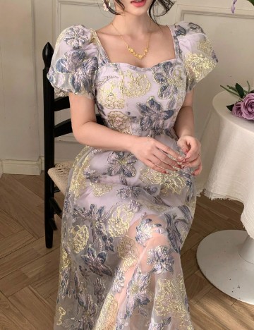 Rochie lunga Dazy, mix culori