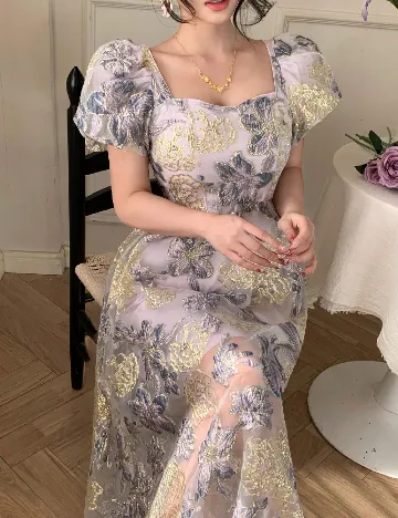 Rochie lunga Dazy, mix culori