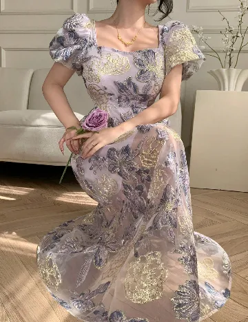 Rochie lunga Dazy, mix culori