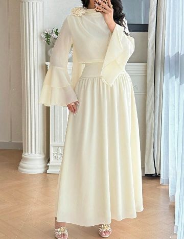 Rochie lunga SHEIN, crem