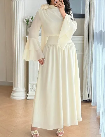 Rochie lunga SHEIN, crem