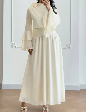 Rochie lunga SHEIN, crem