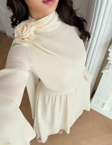 Rochie lunga SHEIN, crem