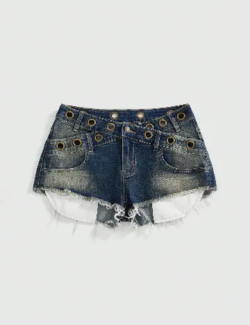 Pantaloni scurti Romwe, albastru