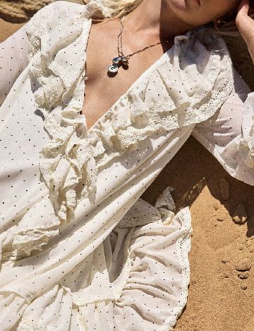 Rochie scurta MOTF, galben deschis