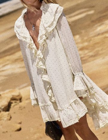 Rochie scurta MOTF, galben deschis