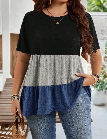 Tricou SHEIN CURVE, mix culori