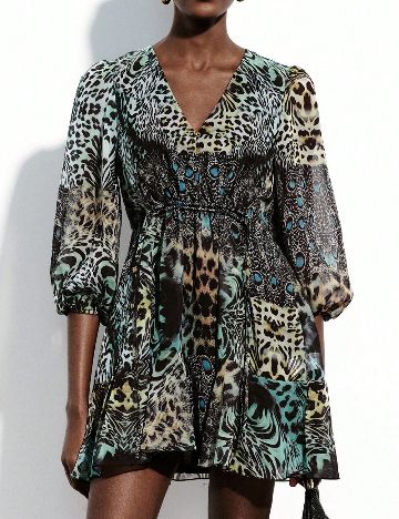 Rochie scurta Aveloria, mix culori