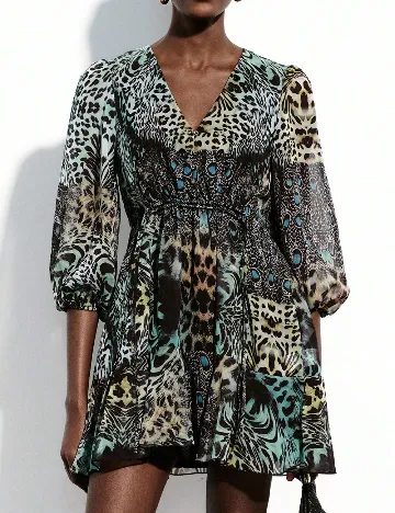 Rochie scurta Aveloria, mix culori