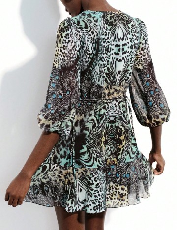 Rochie scurta Aveloria, mix culori