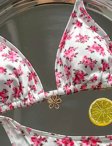 Costum de baie SHEIN, floral print