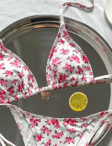 Costum de baie SHEIN, floral print