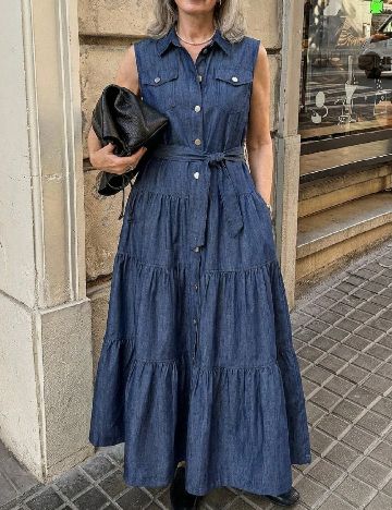Rochie lunga Dazy, albastru