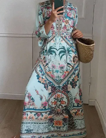 Rochie lunga Dazy, floral print