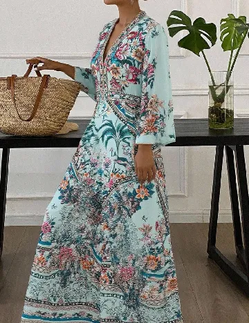 Rochie lunga Dazy, floral print