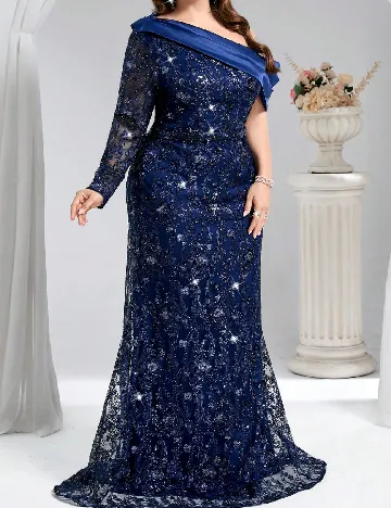 Rochie lunga SHEIN CURVE, albastru
