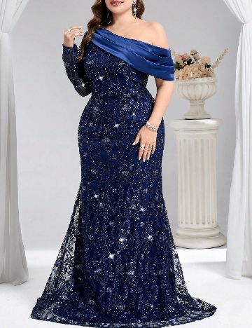 Rochie lunga SHEIN CURVE, albastru
