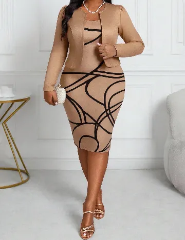 Compleu SHEIN CURVE, maro