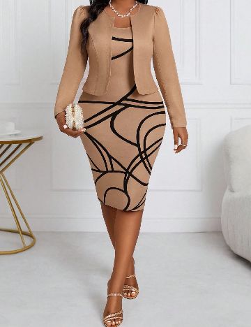Compleu SHEIN CURVE, maro