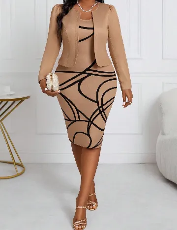 Compleu SHEIN CURVE, maro