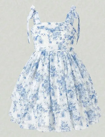 Rochie Shein Kids, alb/albastru