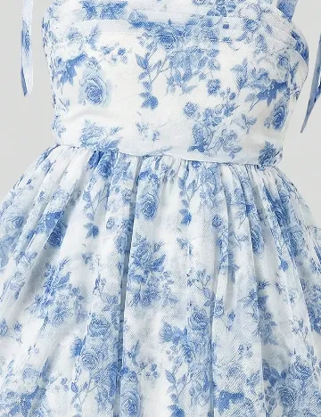 Rochie Shein Kids, alb/albastru