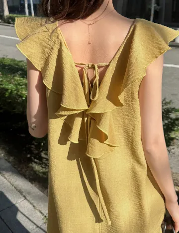 Rochie lunga Friful, mustar