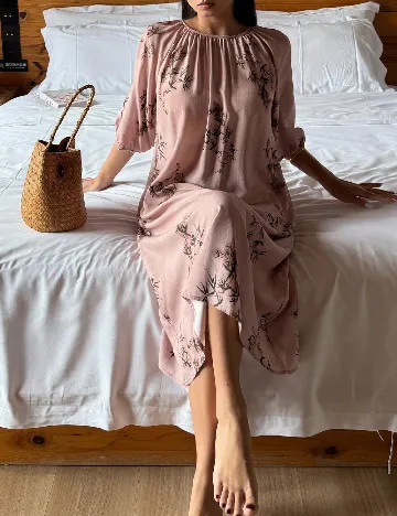 Rochie medie Dazy, maro