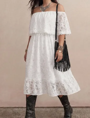Rochie medie SHEIN CURVE, alb