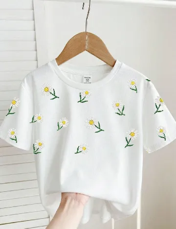 Tricou Shein Kids, alb