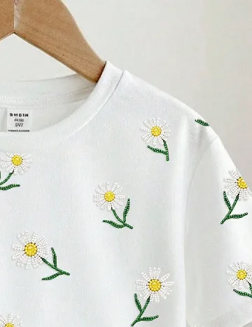 Tricou Shein Kids, alb